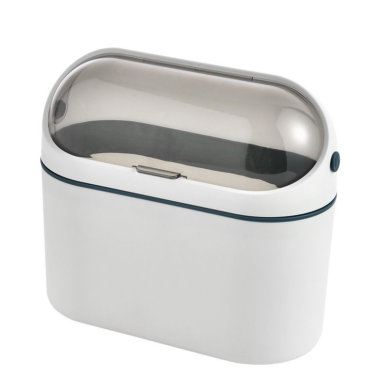Mini Trash Can With Lid Waste Basket For Desktop Office