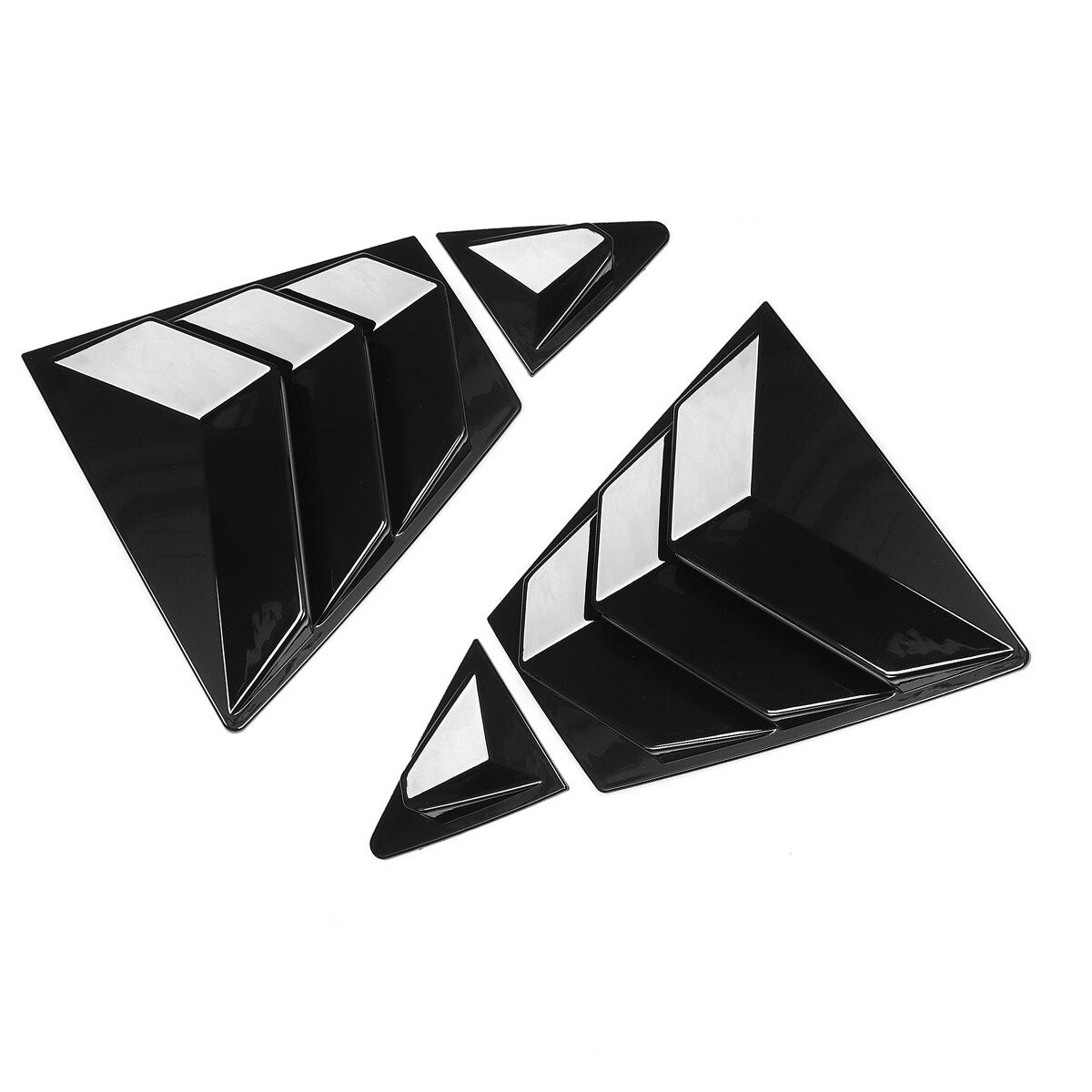 For Toyota Corolla 2020 Gloss Black Rear Side Vent Window Scoop Louvers Cover