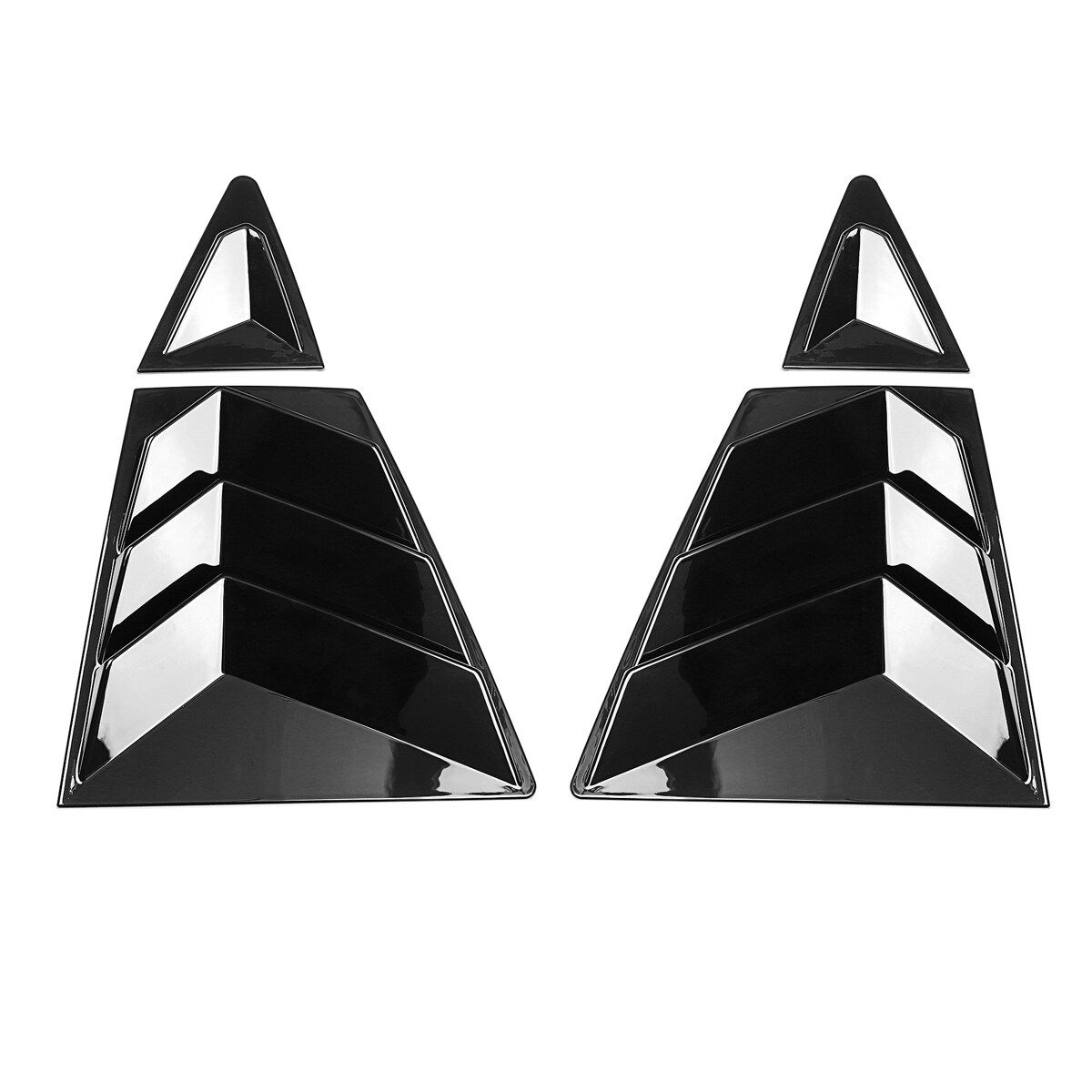 For Toyota Corolla 2020 Gloss Black Rear Side Vent Window Scoop Louvers Cover