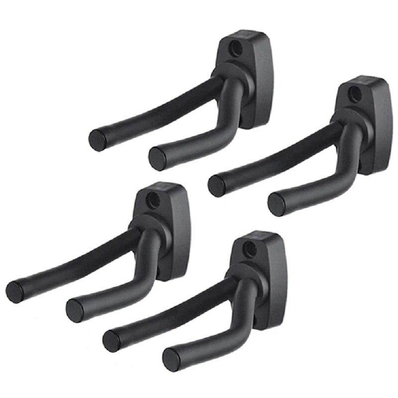 XSXS--Guitar Hanger Black Wall Mount Display Hook Holder Stands-Easy To Install-Fits All Size Guitars,Bass,Mandolin,Violin,Banjo