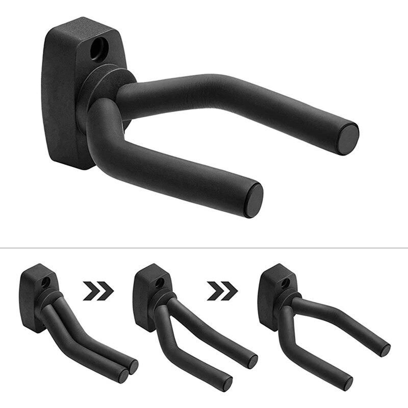 XSXS--Guitar Hanger Black Wall Mount Display Hook Holder Stands-Easy To Install-Fits All Size Guitars,Bass,Mandolin,Violin,Banjo