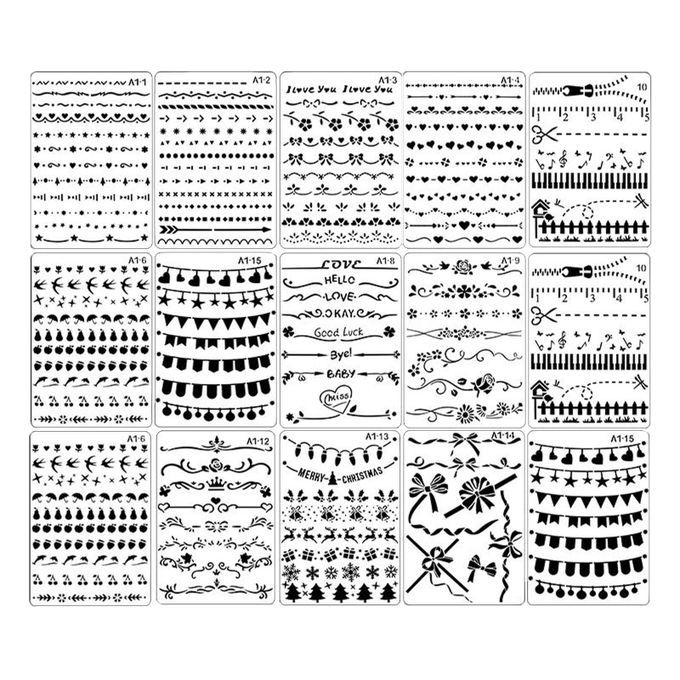 Split Line Template Stencil For Coloring Scrapbooking Card Making