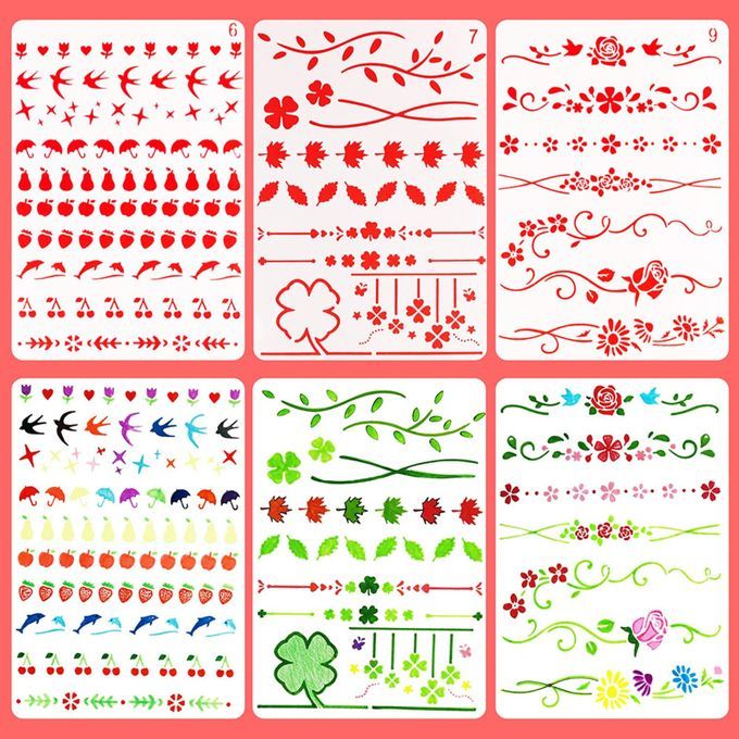 Split Line Template Stencil For Coloring Scrapbooking Card Making