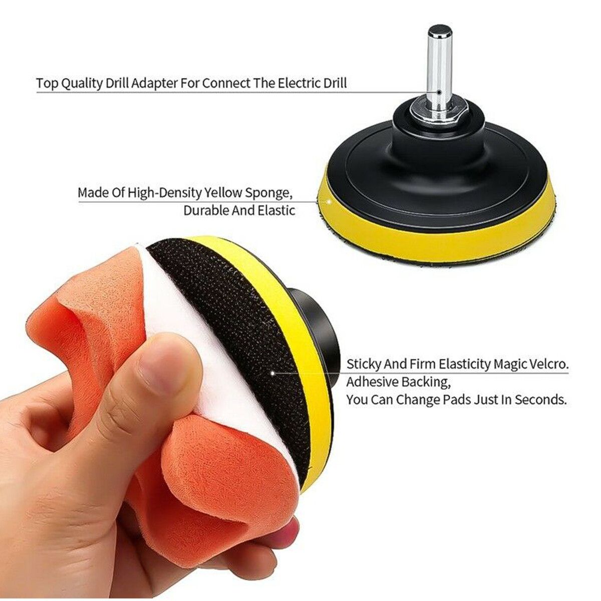 22 3inch Waxing Set Automotive Polishing Tools Car Disc Sponge Wheel Wool Pad Wavy Buffing Pads Kit Compound