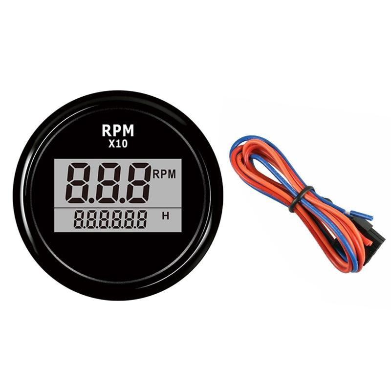 Boat LED Digital Hour Meter Marine Outboard RV RPM Meter