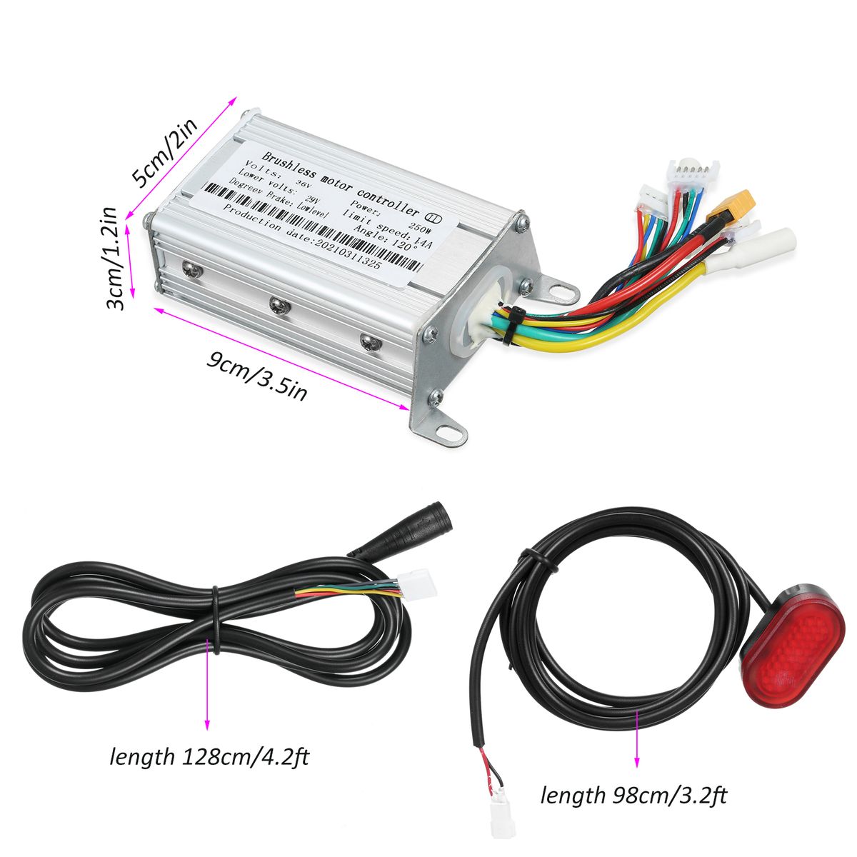 Electric Scooter 36V 250W Brushless Motor Controller Set