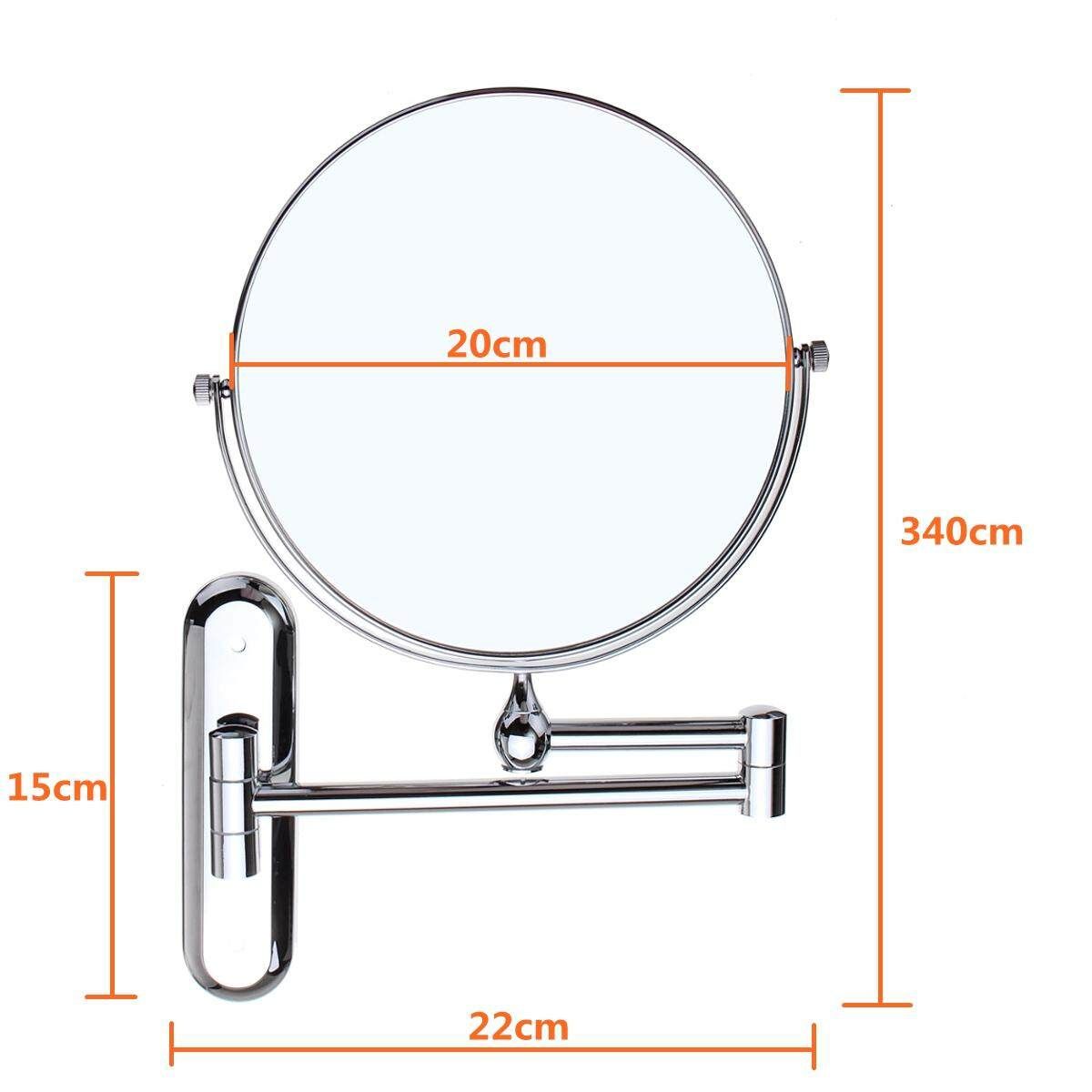 10X Magnifying Double Side Make Up Mirror Wall Mount Swing Arm Cosmetic Bathroom