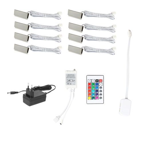 LED Clip On Glass Shelf Lighting Under Cabinet Night Lights