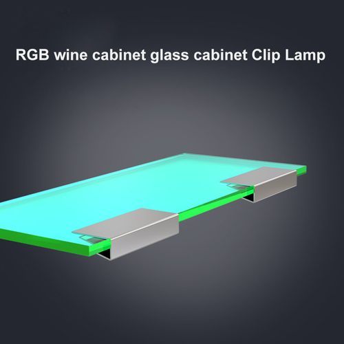 LED Clip On Glass Shelf Lighting Under Cabinet Night Lights