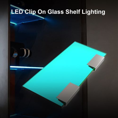 LED Clip On Glass Shelf Lighting Under Cabinet Night Lights