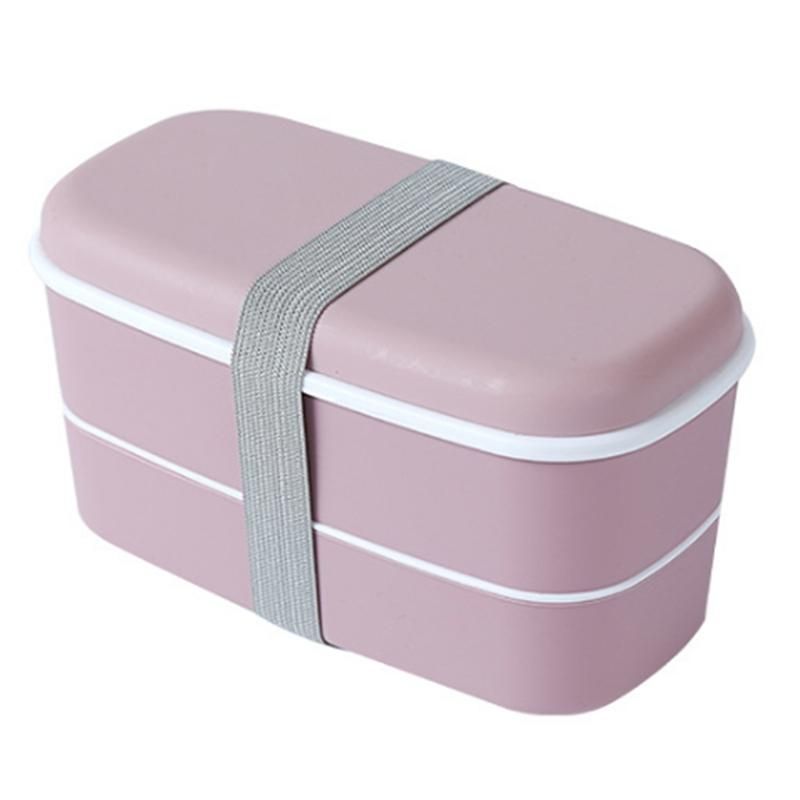 Microwavable 2 Layer Lunch Box with Compartments Leakproof