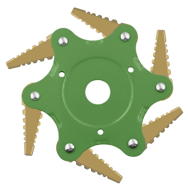 6T GrTrimmer Head Brush Cutter Blade Manganese Steel Mower Head Disc Garden Lawn Machine Accessories Garden Power Tools
