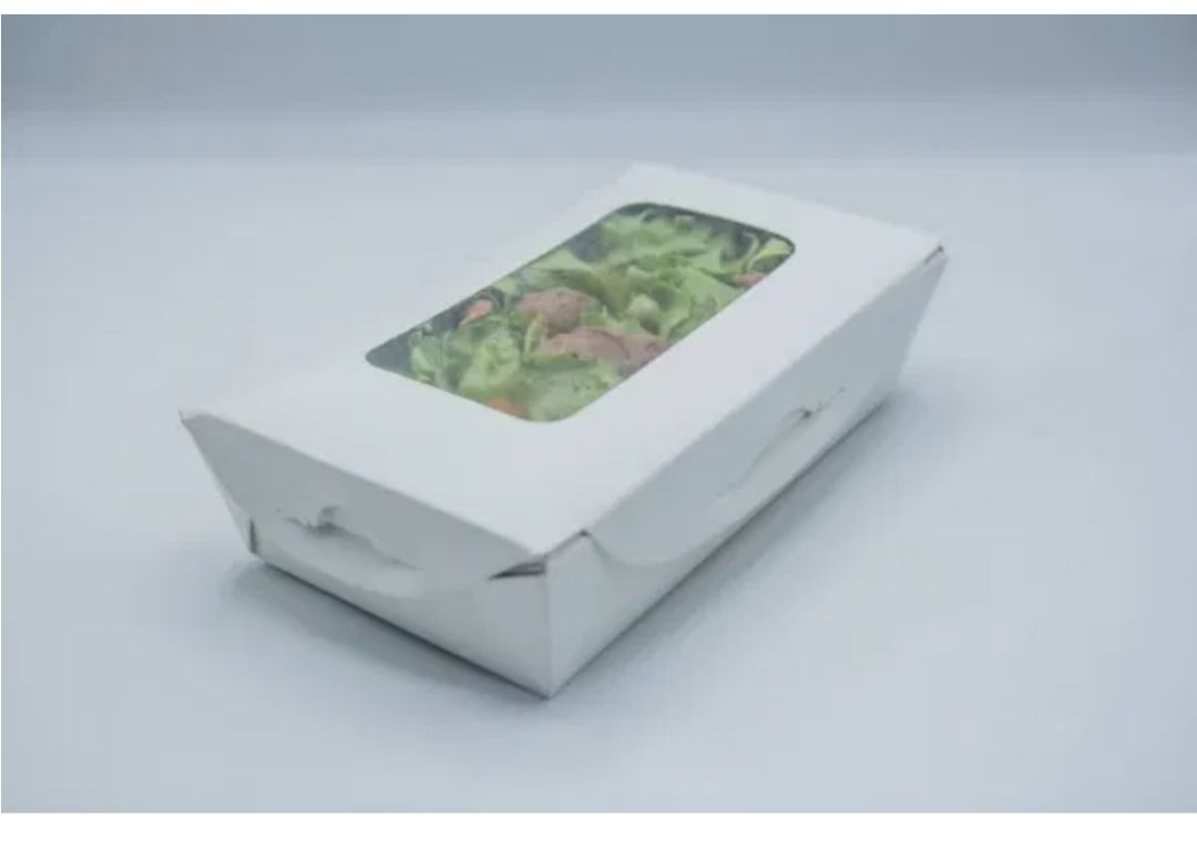 Paper Food Box With Transparent Window For Salad & Chops