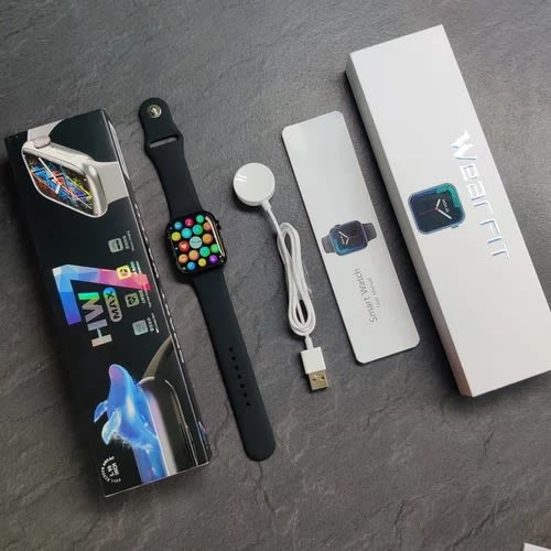 Hw7 Max Stainless Steel Series 7 Smart Watch - 1.99inch Screen - 45mm  - Black