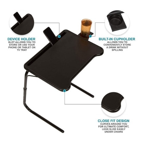 Table Mate Ultra Folding Tv Tray Table And Cup Holder