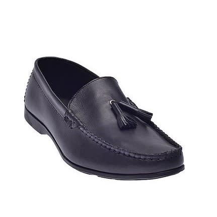 Leather Loafers With Bell Detail - Back