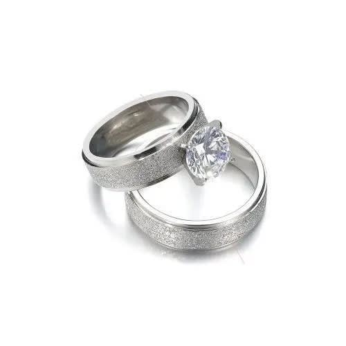 Wedding Ring Set - Silver
