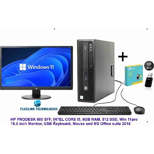 Prodesk 600 Sff -Corei5 -8GB RAM- 512GB SSD- Win 10 Pro & Ms Office 2016 Pro