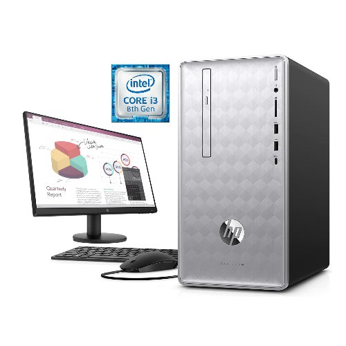 Pavilion 590 Pc- 8th Gen -Intel® Core™ I3 -8GB RAM-1TB HDD -DVD + Hp 24 Monitor-Win 10
