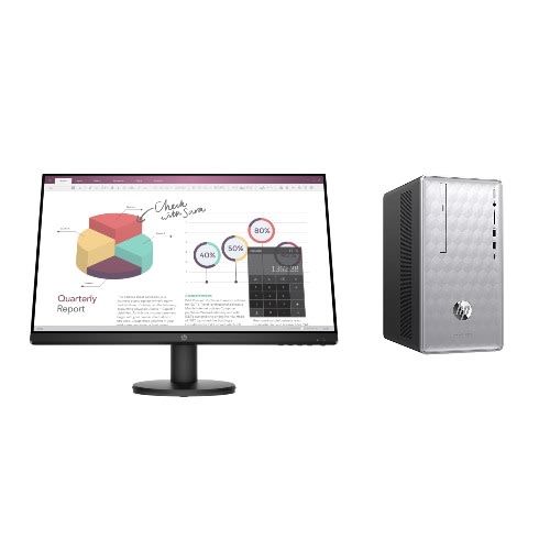 Pavilion 590 Pc- 8th Gen -Intel® Core™ I3 -8GB RAM-1TB HDD -DVD + Hp 24 Monitor-Win 10