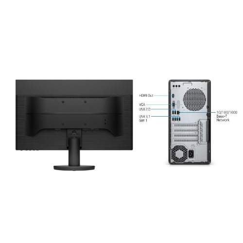 Pavilion 590 Pc- 8th Gen -Intel® Core™ I3 -8GB RAM-1TB HDD -DVD + Hp 24 Monitor-Win 10