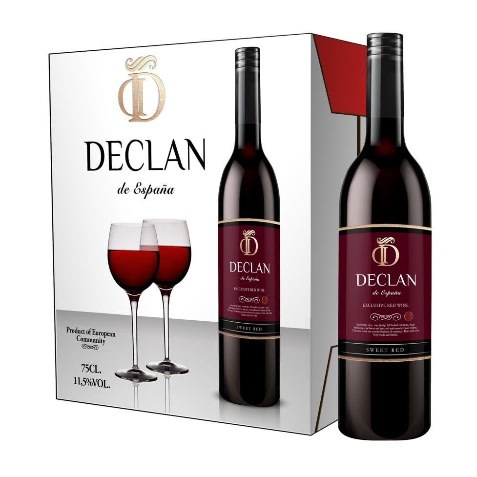 Declan Red Wine – 75cl x 6 Bottles - 11.5% Abv