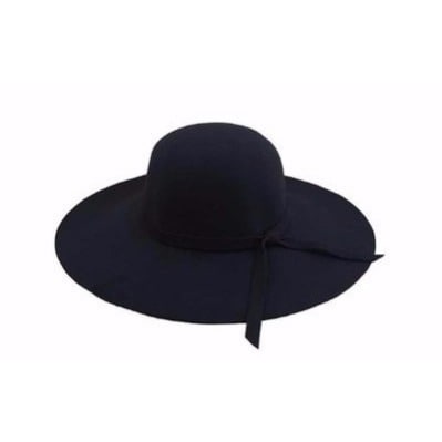 Hat With Wide Brim - Black