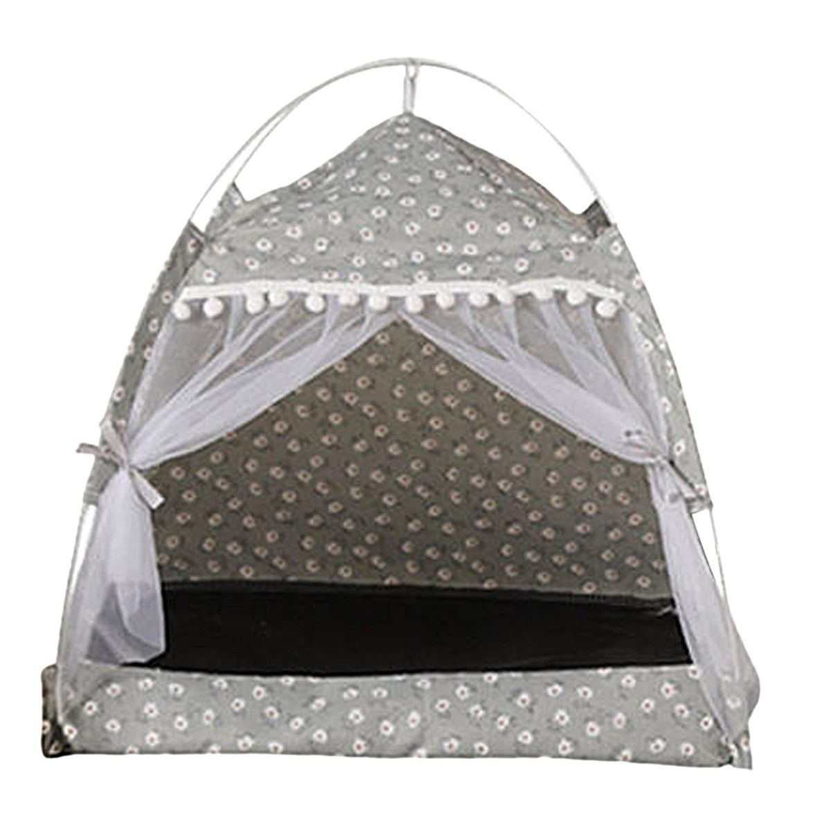 Small Medium Large Dog Cat Bed House Cave Kennel Pad Cushion XL Gray