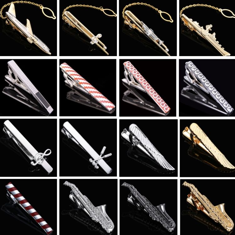 Tie Clip 2pcs Men Business Formal Wedding Tie Clips, Color: Silver Sa