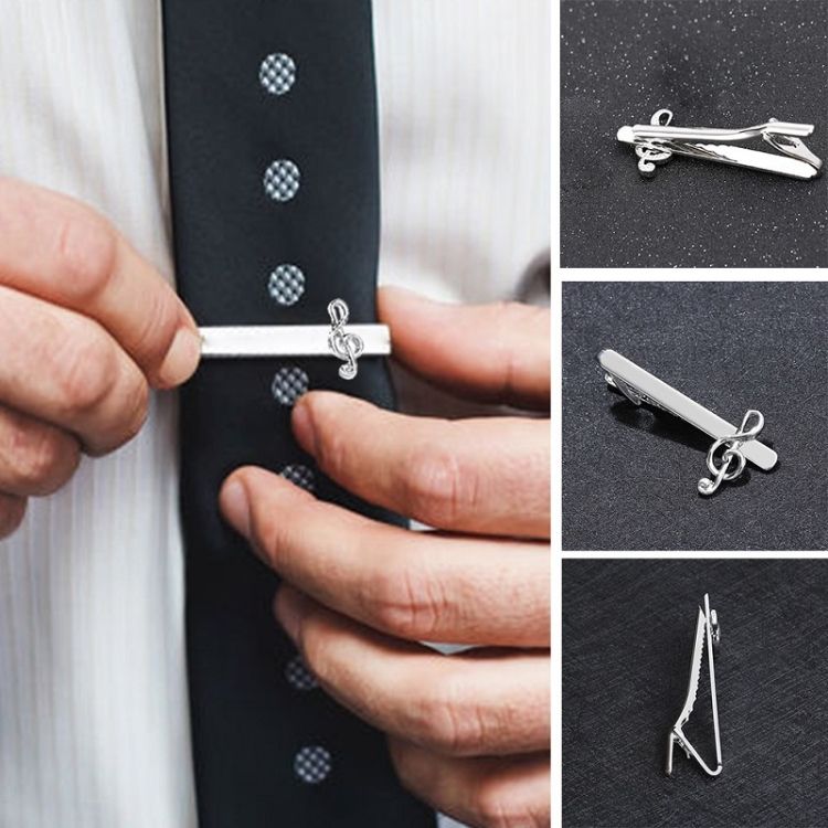 Tie Clip 2pcs Men Business Formal Wedding Tie Clips, Color: Silver Sa