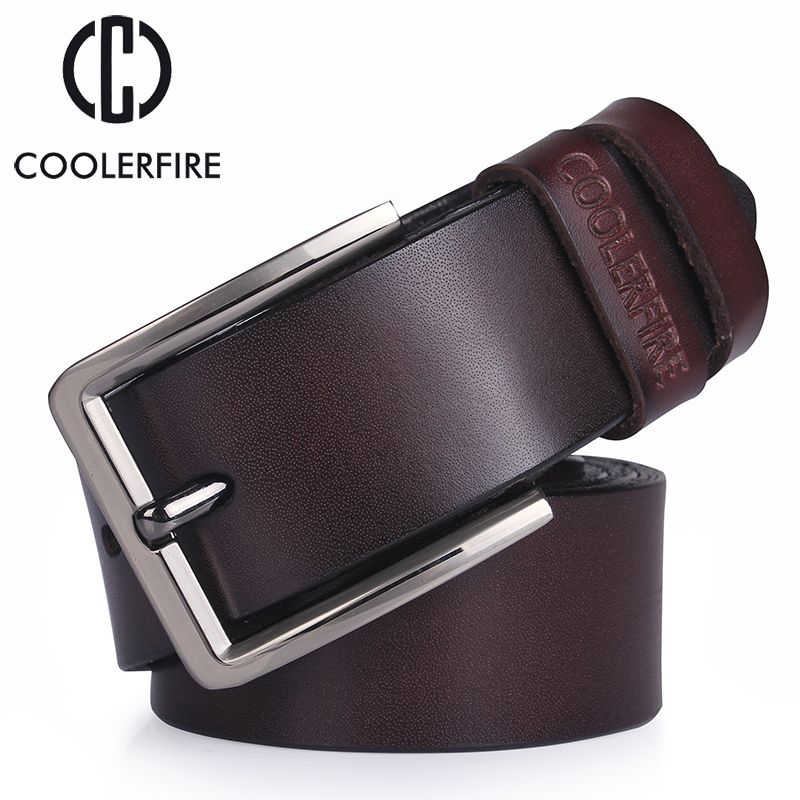 Cowhide Genuine Leather Belts For Men Brand Male Pin Buckle Jeans Cowboy Mens Belts Luxury Designer High Quality Leather Belt