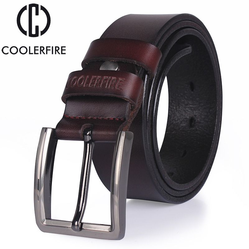 Cowhide Genuine Leather Belts For Men Brand Male Pin Buckle Jeans Cowboy Mens Belts Luxury Designer High Quality Leather Belt