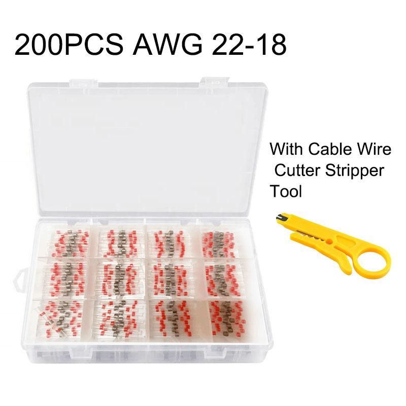 200PCS AWG 22-18 Red Solder Seal Wire Connectors , Heat