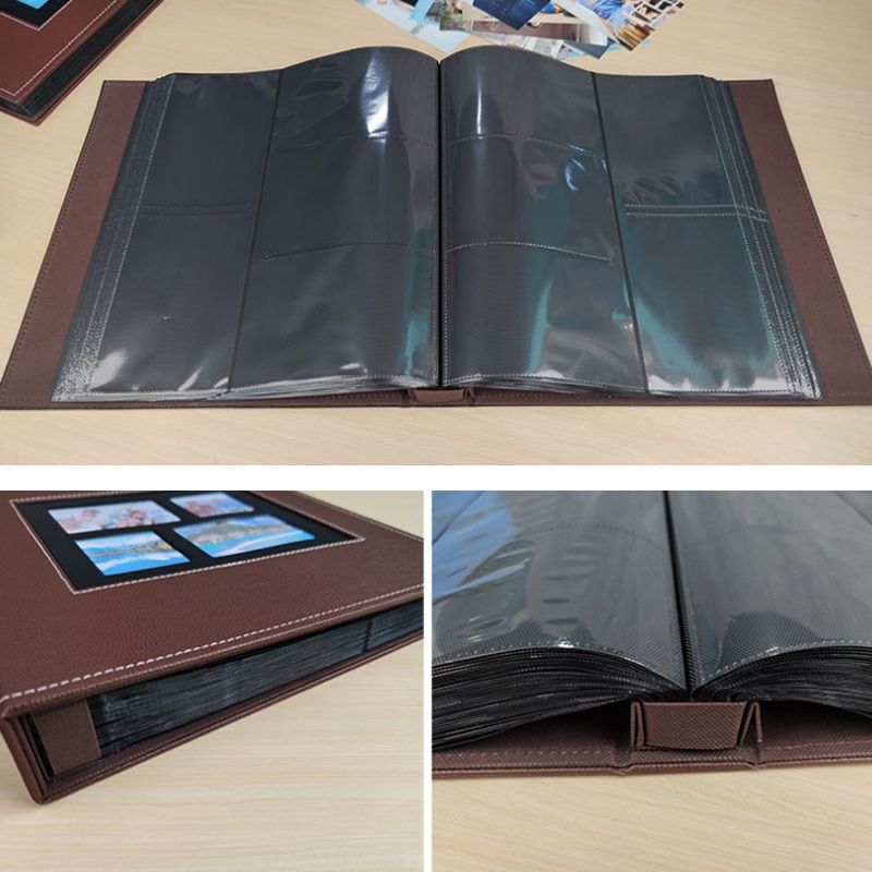 6 Inch 600 Sheets Leather Cover Photo Album