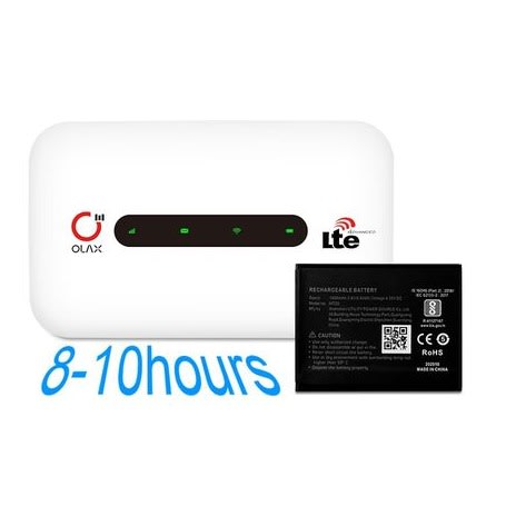 Olax 4g Lte Advanced Mobile Wifi Hotspot With 8 Hours Battery And 150mbps Speed For All Network