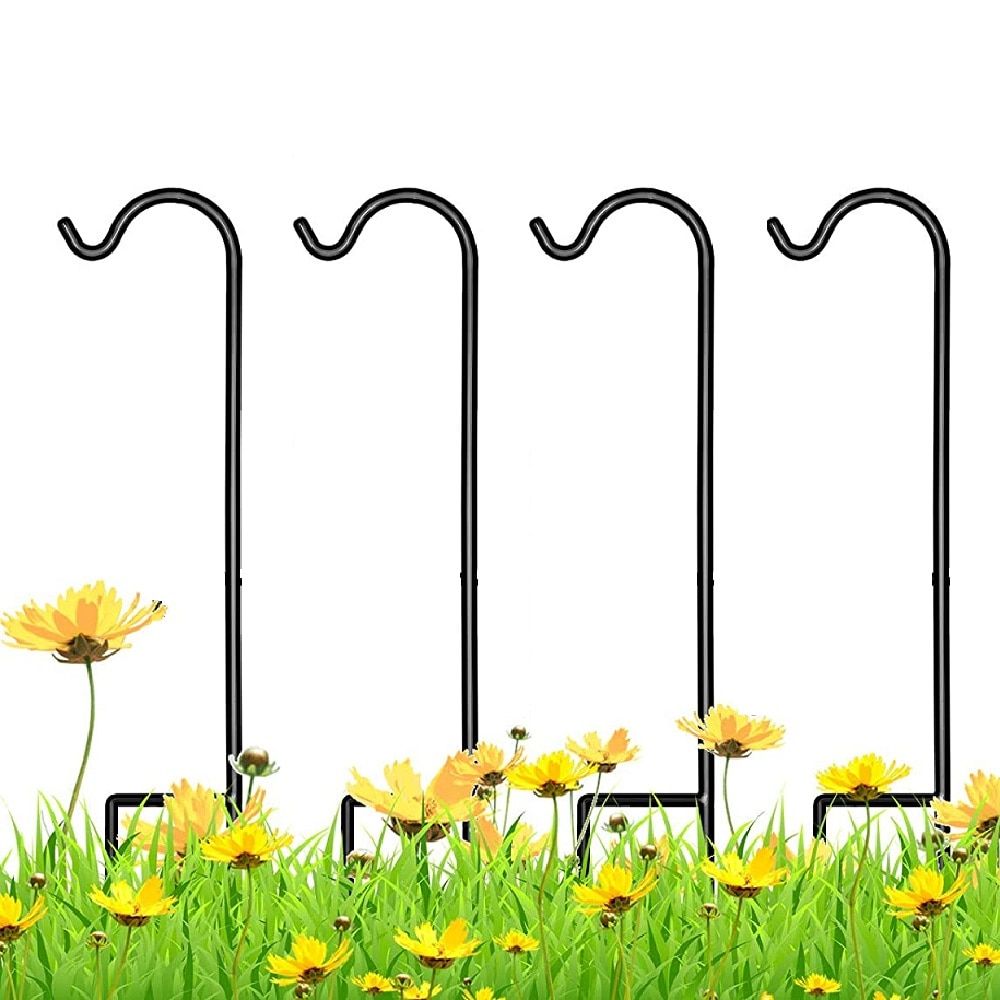 80mm Shepherd Hooks Plant Hook Garden Stake Stand Orchard And Garden Ground Plug Bird-metal Garden Hook