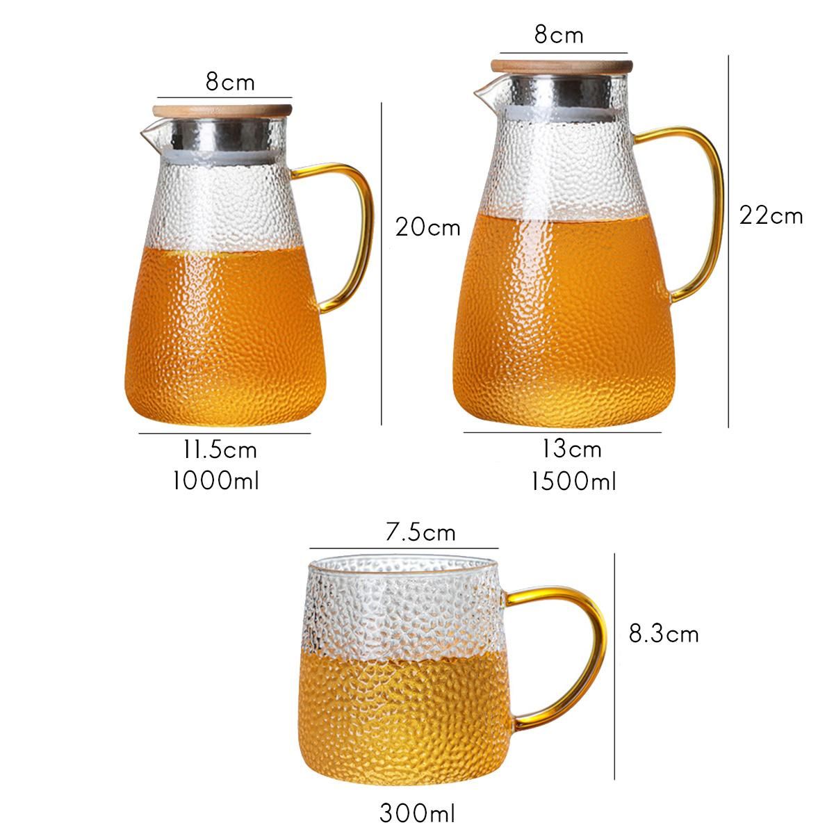 Glass Cold Water Kettle,Iced Fruit Juice Tea Water