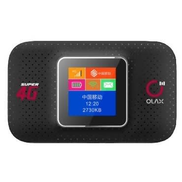 Olax 4g Lte-advanced Mobile Wi-fi With Screen Display - 3000mah