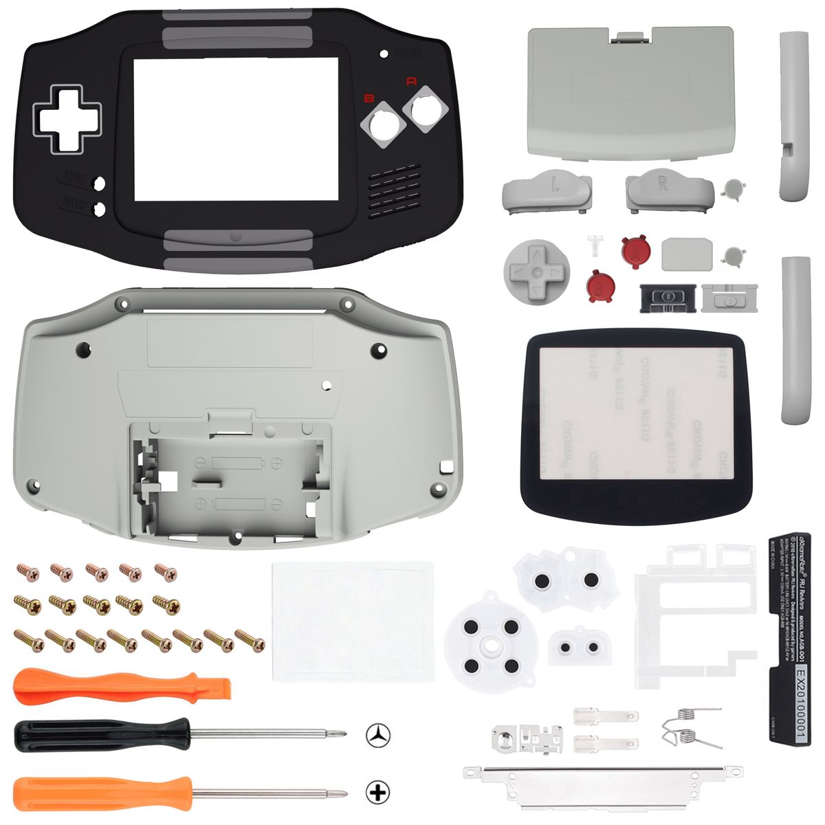 IPS Ready Upgraded GBA Replacement Full Shell With Ons For Gameboy Advance