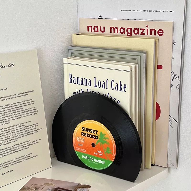 Sharkbang New Arrival ABS Vinyl CD Bookends Creative Record