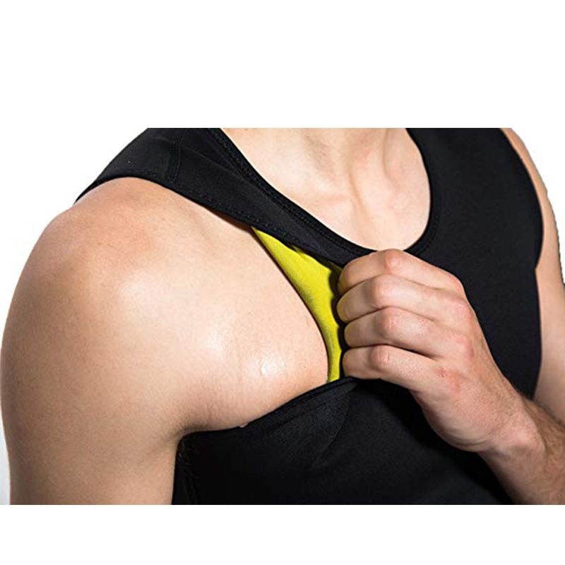 Men Neoprene Sauna Suit Hot Body Shaper Corset For Weight Loss With Zipper Waist Trainer Vest Tank