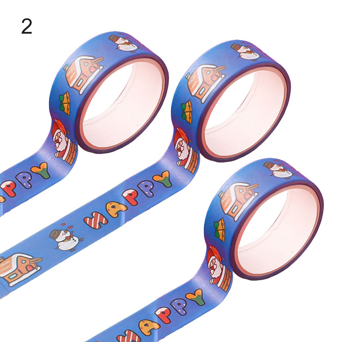 3 Roll Attractive Scrapbook Tape Cartoon Bright Color