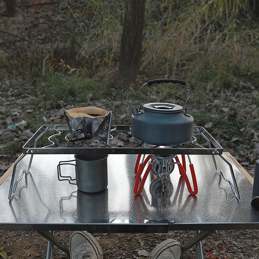 Folding Campfire Grill, Stainless Steel Grate Barbecue Grill
