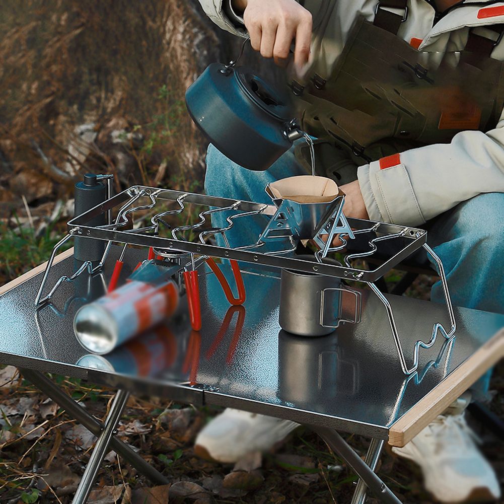 Folding Campfire Grill, Stainless Steel Grate Barbecue Grill