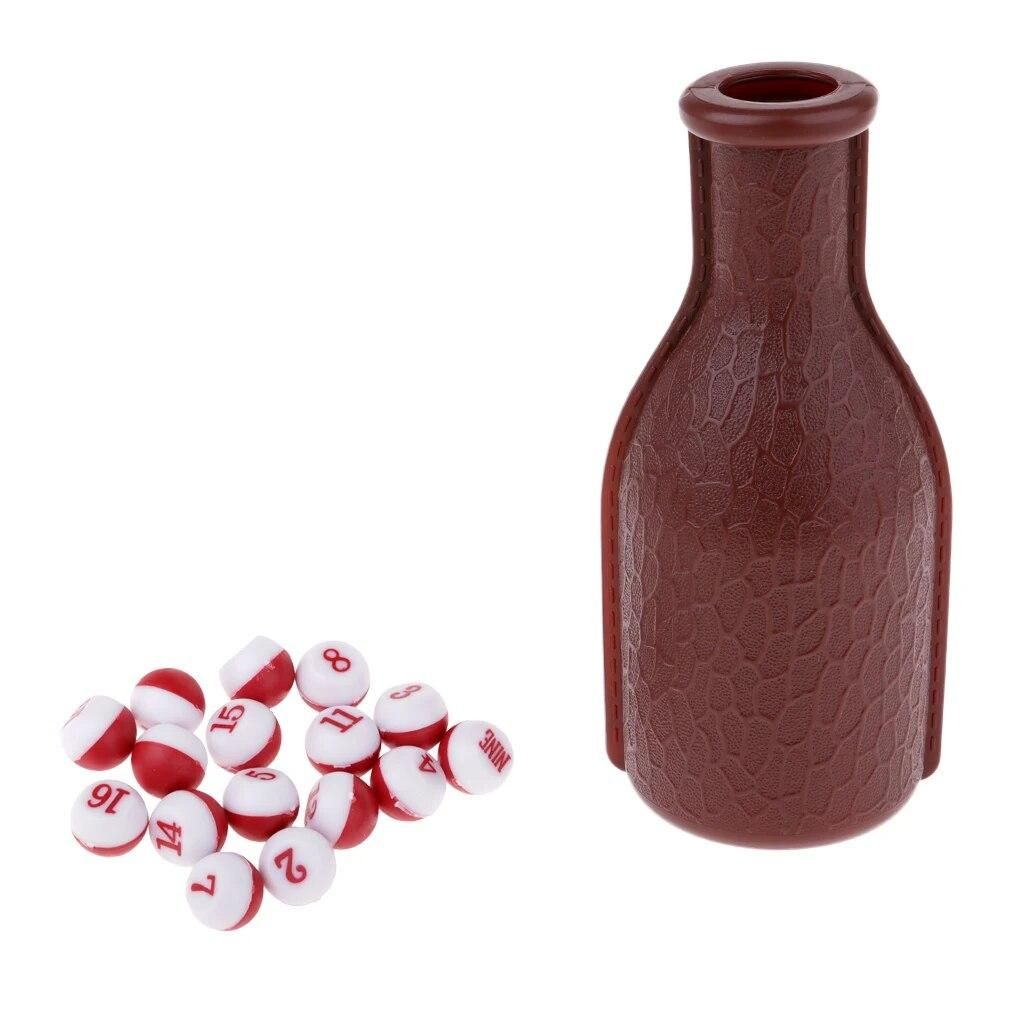 Billiard Pool Table Tally Peas 16 Deluxe Numbered Tone Pill and Shaker Bottle Set Billiard Accessories