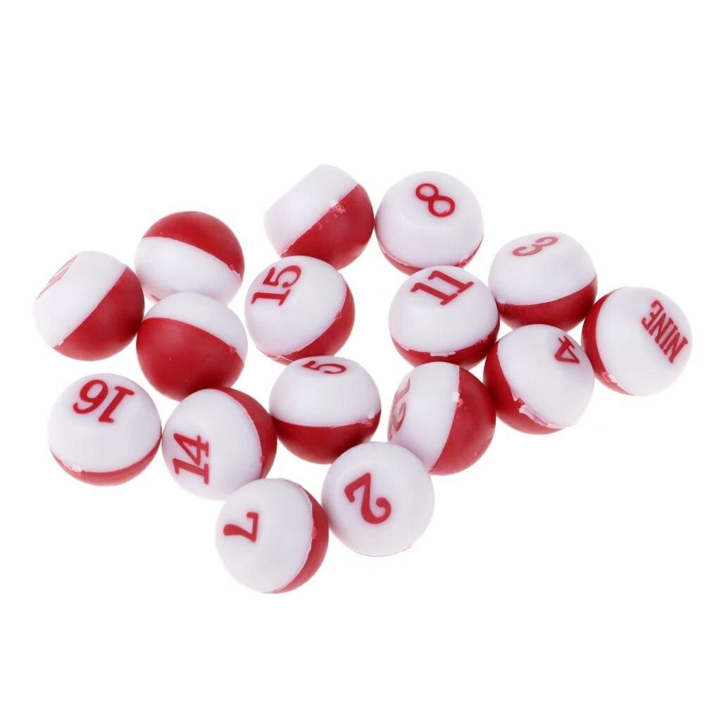 Billiard Pool Table Tally Peas 16 Deluxe Numbered Tone Pill and Shaker Bottle Set Billiard Accessories