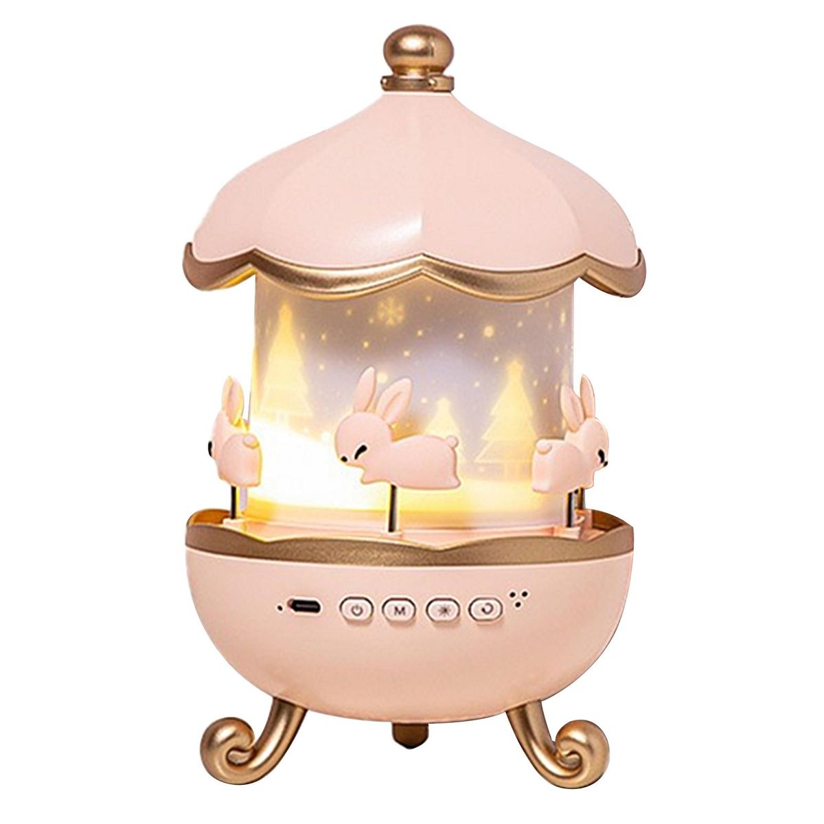 1 Set Lamp Bluetooth-compatible Speaker Lamp with Slides Pink
