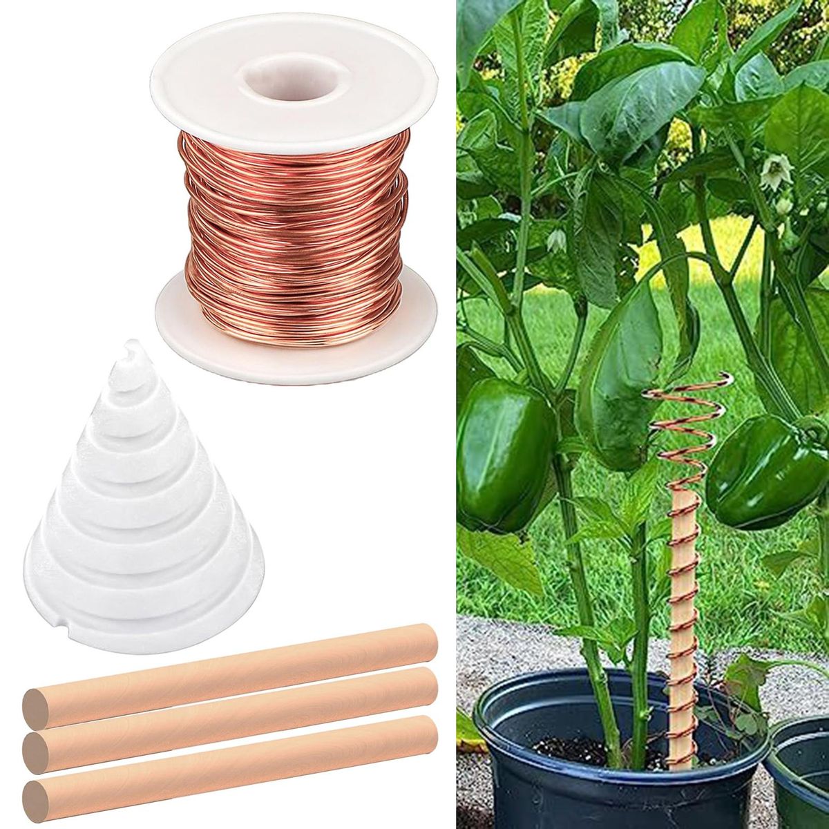 Flower Bed Antenna for Plants Wire Electroculture Gardening Set Boost