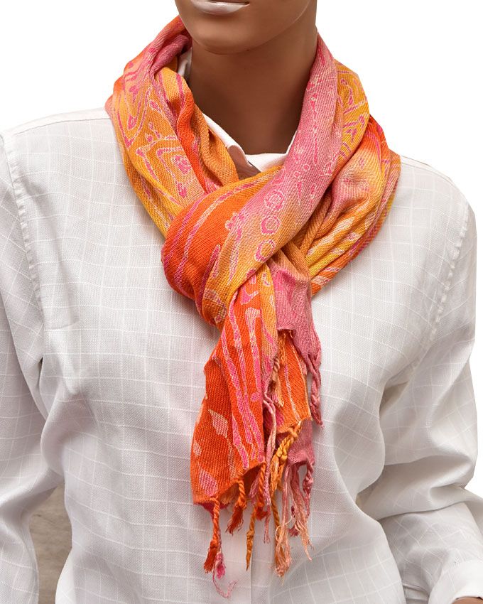 MULTICOLOURED LADIES BATIK PASHMINA/WRAP - ONE SIZE FITS ALL