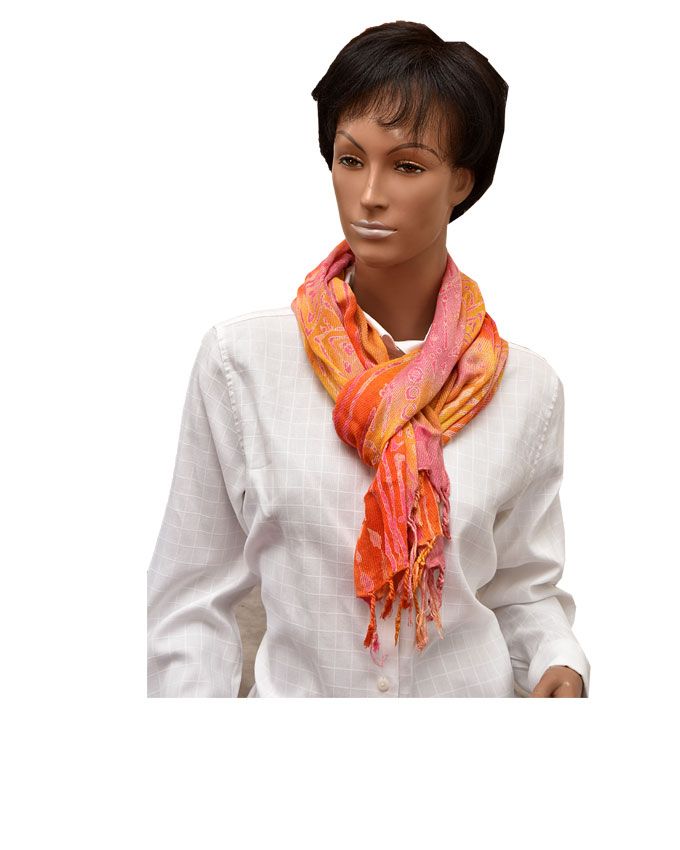 MULTICOLOURED LADIES BATIK PASHMINA/WRAP - ONE SIZE FITS ALL